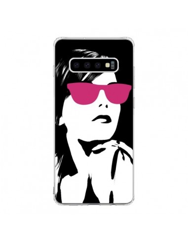 Coque Samsung S10 Fille Lunettes Roses - Jonathan Perez