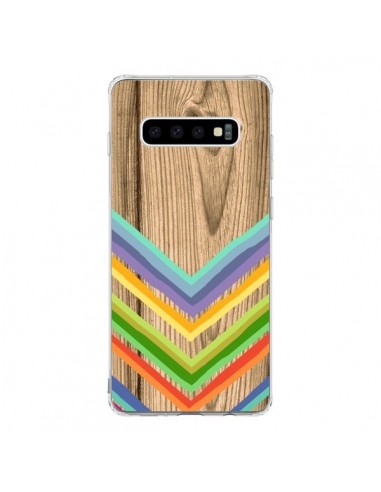 Coque Samsung S10 Tribal Azteque Bois Wood - Jonathan Perez