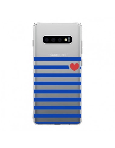 Coque Samsung S10 Mariniere Coeur Love Transparente - Jonathan Perez