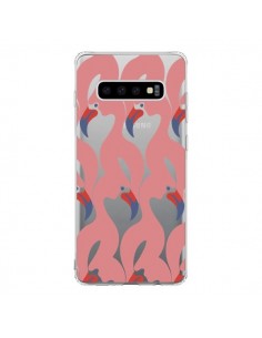 Coque Samsung S10 Flamant Rose Flamingo Transparente -...