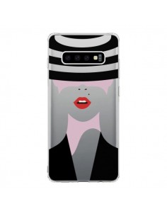 Coque Samsung S10 Femme Chapeau Hat Lady Transparente -...