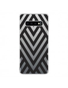 Coque Samsung S10 Geometric Azteque Noir Transparente -...