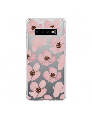 Coque Samsung S10 Fleurs Roses Flower Transparente - Dricia Do
