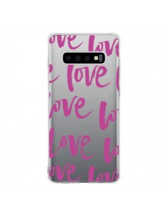 Coque Samsung S10 Love Love Love Amour Transparente -...