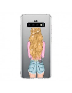 Coque Samsung S10 Blonde Don't Care Transparente -...