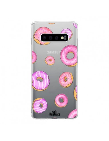 Coque Samsung S10 Pink Donuts Rose Transparente - kateillustrate