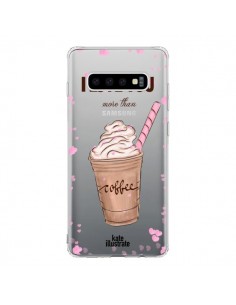 Coque Samsung S10 I love you More Than Coffee Glace Amour...