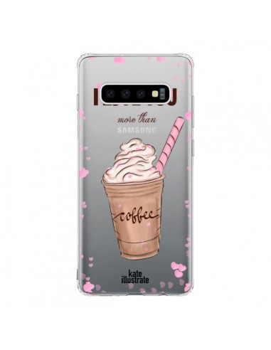 Coque Samsung S10 I love you More Than Coffee Glace Amour Transparente - kateillustrate