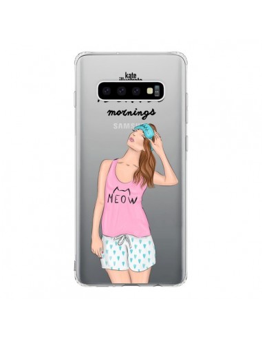 Coque Samsung S10 I Don't Do Mornings Matin Transparente - kateillustrate