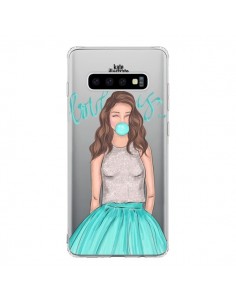 Coque Samsung S10 Bubble Girls Tiffany Bleu Transparente...