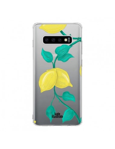Coque Samsung S10 Lemons Citrons Transparente - kateillustrate