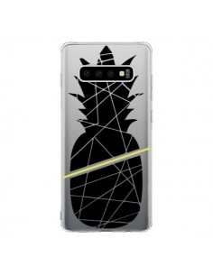 Coque Samsung S10 Ananas Noir Transparente - Koura-Rosy Kane
