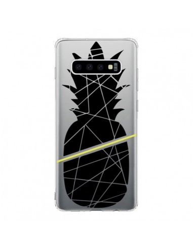 Coque Samsung S10 Ananas Noir Transparente - Koura-Rosy Kane