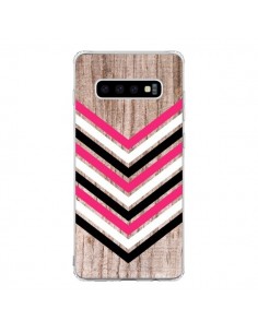 Coque Samsung S10 Tribal Aztèque Bois Wood Flèche Rose...