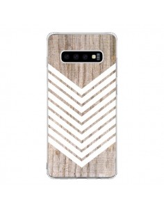 Coque Samsung S10 Tribal Aztèque Bois Wood Flèche Blanc -...