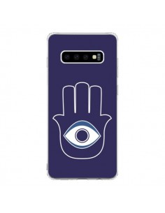 Coque Samsung S10 Main de Fatma Oeil Bleu - Laetitia