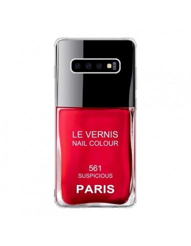 Coque Samsung S10 Vernis Paris Suspicious Rouge - Laetitia