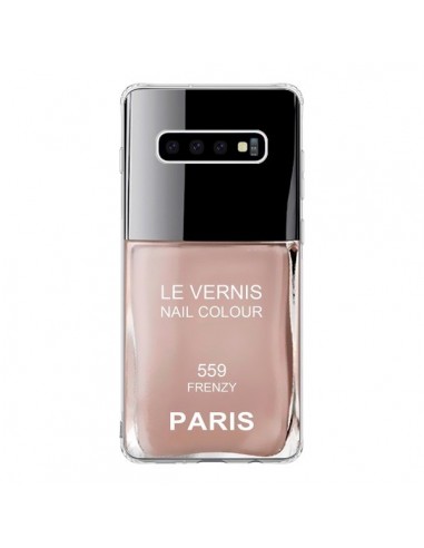 Coque Samsung S10 Vernis Paris Frenzy Beige -...