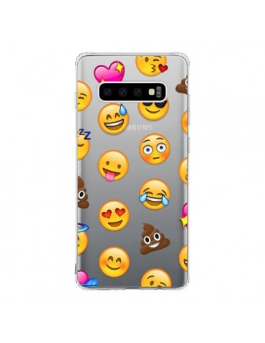 Coque Samsung S10 Emoticone Emoji Transparente - Laetitia