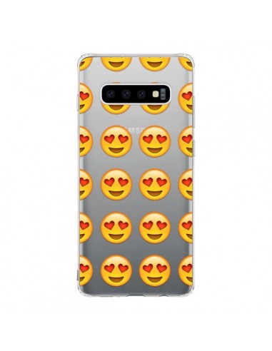 Coque Samsung S10 Love Amoureux Smiley Emoticone Emoji Transparente - Laetitia