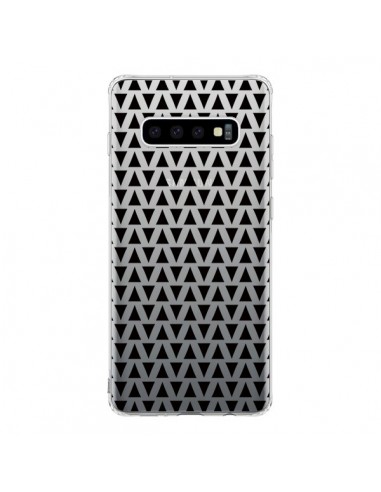 Coque Samsung S10 Triangles Romi Azteque Noir Transparente - Laetitia