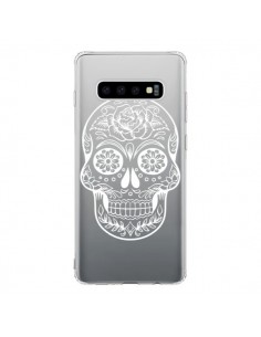 Coque Samsung S10 Tête de Mort Mexicaine Blanche...