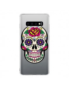 Coque Samsung S10 Tête de Mort Mexicaine Fleurs...