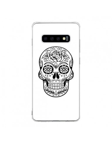Coque Samsung S10 Tête de Mort Mexicaine Noir - Laetitia