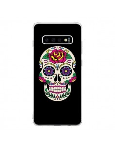 Coque Samsung S10 Tête de Mort Mexicaine Multicolore Noir...