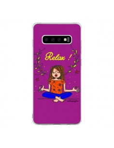 Coque Samsung S10 Fille Relax Zen Yoga - Leellouebrigitte