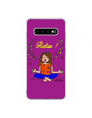 Coque Samsung S10 Fille Relax Zen Yoga - Leellouebrigitte