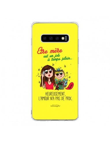 Coque Samsung S10 Etre mère est un job à plein temps Fête des Mères - Leellouebrigitte