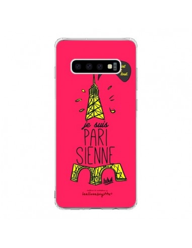 Coque Samsung S10 Je suis Parisienne La Tour Eiffel Rose - Leellouebrigitte