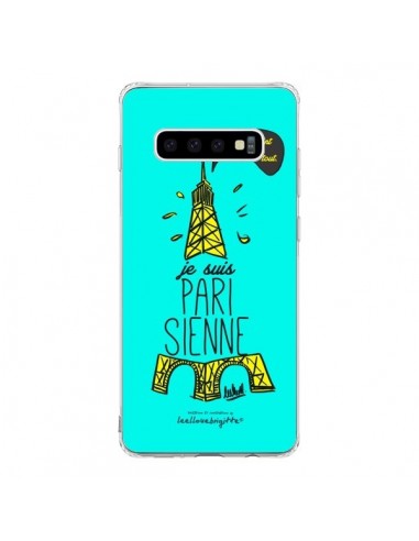 Coque Samsung S10 Je suis Parisienne La Tour Eiffel Bleu - Leellouebrigitte