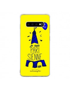 Coque Samsung S10 Je suis Parisienne La Tour Eiffel Jaune...