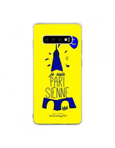 Coque Samsung S10 Je suis Parisienne La Tour Eiffel Jaune - Leellouebrigitte
