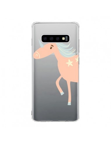 Coque Samsung S10 Licorne Unicorn Rose Transparente - Petit Griffin