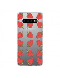 Coque Samsung S10 Fraise Fruit Strawberry Transparente -...