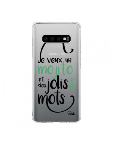 Coque Samsung S10 Je veux un mojito et des jolis mots Transparente - Lolo Santo