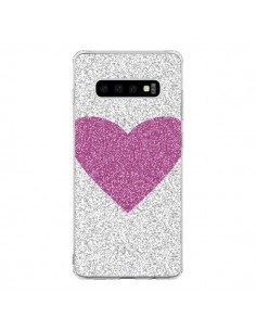 Coque Samsung S10 Coeur Rose Argent Love - Mary Nesrala