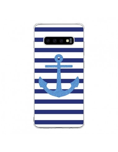 Coque Samsung S10 Ancre Voile Marin Navy Blue - Mary Nesrala