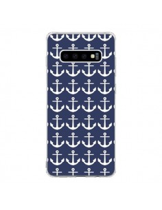 Coque Samsung S10 Ancre Marin Bleu Anchors Navy - Mary...