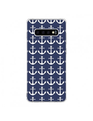 Coque Samsung S10 Ancre Marin Bleu Anchors Navy - Mary Nesrala