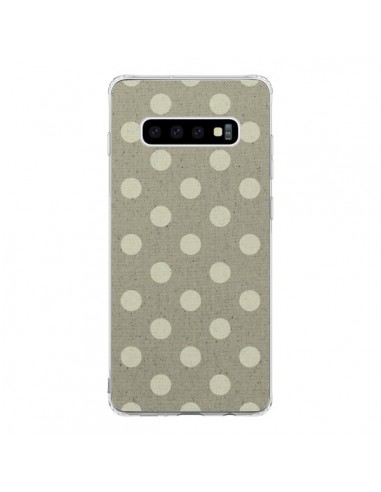 Coque Samsung S10 Pois Polka Camel - Mary Nesrala
