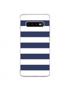 Coque Samsung S10 Bandes Marinières Bleu Blanc Gaultier -...