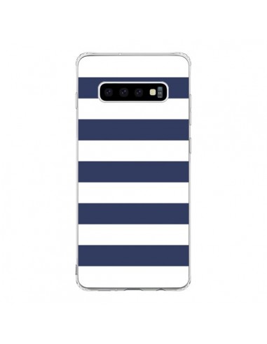 Coque Samsung S10 Bandes Marinières Bleu Blanc Gaultier - Mary Nesrala