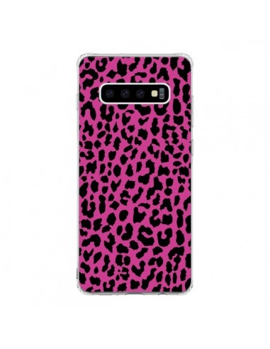 Coque Samsung S10 Leopard Rose Pink Neon - Mary Nesrala