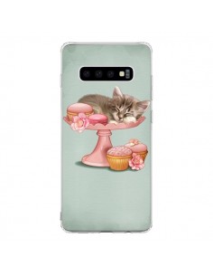 Coque Samsung S10 Chaton Chat Kitten Cookies Cupcake -...