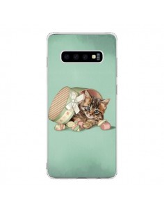 Coque Samsung S10 Chaton Chat Kitten Boite Bonbon Candy -...