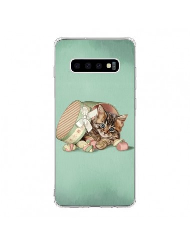 Coque Samsung S10 Chaton Chat Kitten Boite Bonbon Candy - Maryline Cazenave